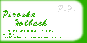 piroska holbach business card